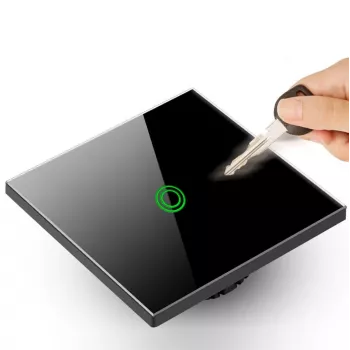 Întrerupător de perete MACLEAN MCE710B control tactil single-touch, placă de perete încorporată compatibilă