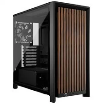 Carcasă PC mid-tower CORSAIR FRAME 4000D RS Wood — neagră/nuc