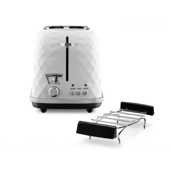 De’Longhi CTJ 2103.W Prăjitor de pâine 2 felii 900 W Negru, Alb