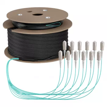 Cablu trunk EFB U-DQ(ZN)BH OM3 12G (1x12) SC-SC 90 m Dca LSZH
