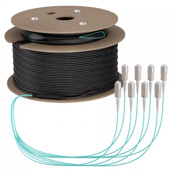 Cablu trunk EFB U-DQ(ZN)BH OM3 8G (1x8) SC-SC 200m Dca LSZH