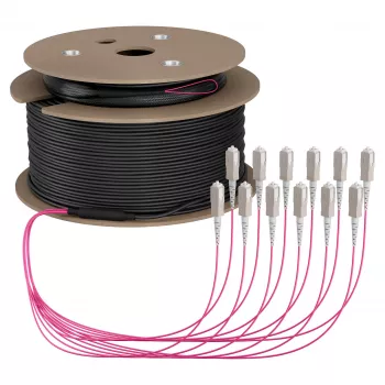 Cablu trunk EFB U-DQ(ZN)BH OM4 12G (1x12) SC-SC 80m Dca LSZH