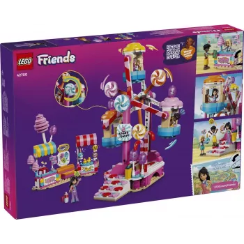 LEGO Friends 42700 Roata panoramică cu dulciuri și cupcake (602 piese)