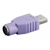 Adaptor de cablu Microconnect USBA-M/PS2-F violet