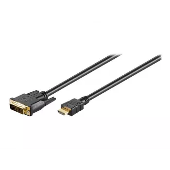 Cablu Wentronic Goobay HDMI™ / DVI-D, negru, 3 m - 19 pini ștecher HDMI™>ștecher DVI-D (18+1) (51581)