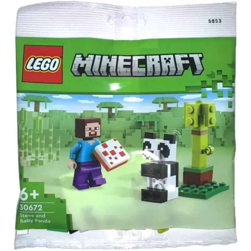 LEGO Minecraft Steve și puiul de panda 30672, pungă