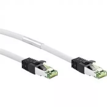 Cablu patch Goobay 55129 CAT 8.1, S/FTP (PiMF), LSZH fără halogen, cupru AWG 24, 10 m, alb