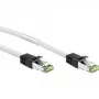 Cablu patch Goobay 55129 CAT 8.1, S/FTP (PiMF), LSZH fără halogen, cupru AWG 24, 10 m, alb