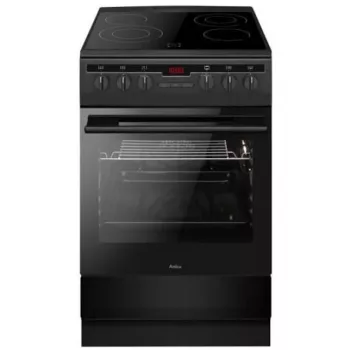 Cooker, Amica, Black,50 cm, 4 Cooking Zones