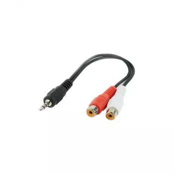 Cablu jack audio (3,5 mm) la 2 RCA GEMBIRD CCA-406 20 cm negru
