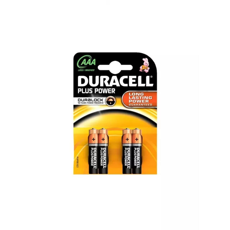 Baterii alcaline Duracell Basic AAA/LR03, 4 bucăți