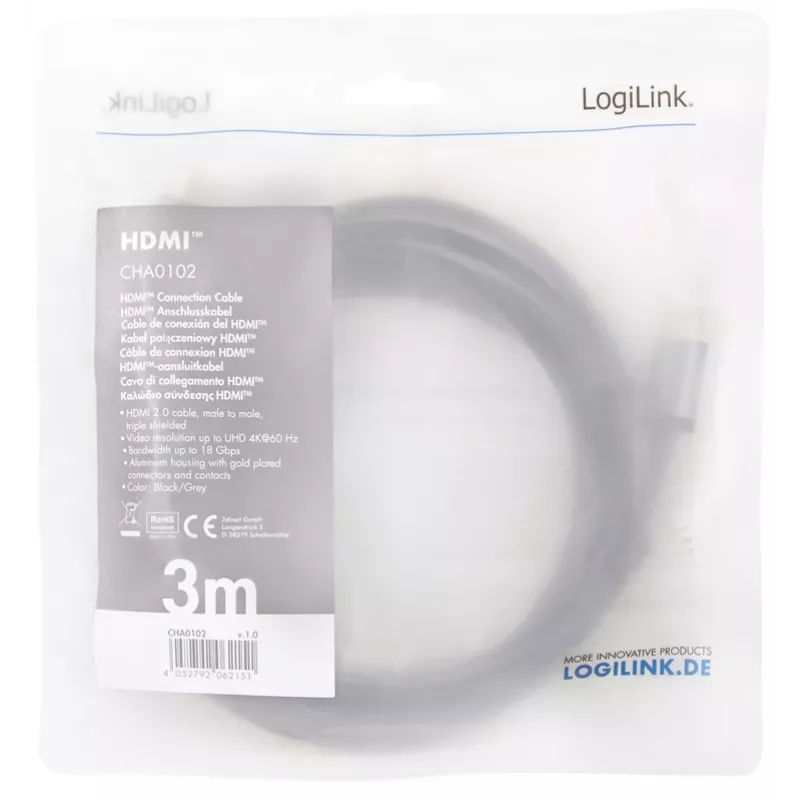 Cablu HDMI LogiLink CHA0102 3m
