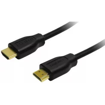 Cablu HDMI High Speed LogiLink CH0055 cu Ethernet, HDMI 1.4, A tată la A tată, aurit, 20 m, Negru