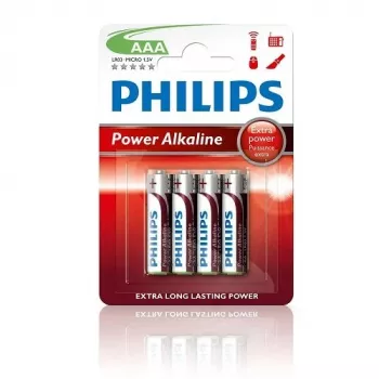 Baterii Philips Power Alkaline AAA, pachet de 4