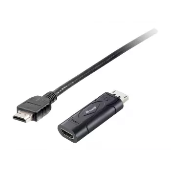 Adaptor DisplayPort la HDMI Equip, 0,2 m, DisplayPort, HDMI, tată, femelă, 1920 x 1080 pixeli