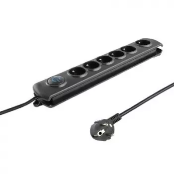 Prelungitor cu protecție la supratensiune Qoltec 6 prize 1,8m 50111
