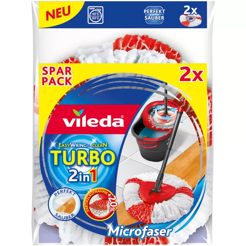 Mop cu cap Vileda roșu alb