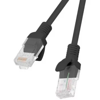 Cablu patch Lanberg PCU5-20CC-0025-BK Cat.5e UTP, 0,25 m, negru, set de 10