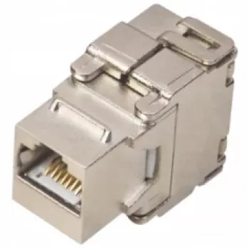 Priză keystone RJ45 Alantec MKB-S6-1, STP Cat6, fără unelte, argintie