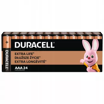 Baterii Duracell Basic AAA/LR3 – pachet de 24 de celule alcaline (AAA/LR03)
