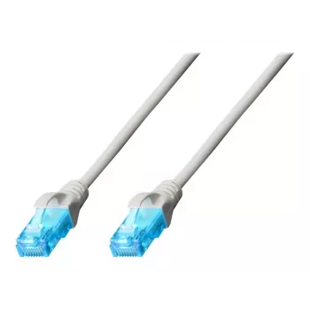 Cablu patch DIGITUS - RJ-45 (M) la RJ-45 (M) - 25 M - UTP - CAT 5e - ecranat, cu protecție anti-agățare a clemei - gri