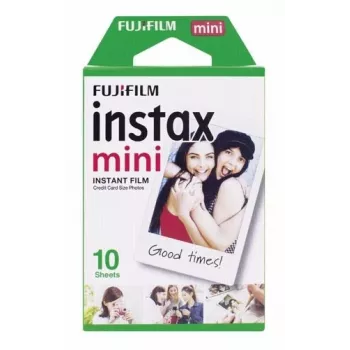 Film instant Instax Mini cu ramă albă, pachet de 10, compatibil cu toate camerele și imprimantele Instax Mini, Mini 10 imagini cu ramă albă
