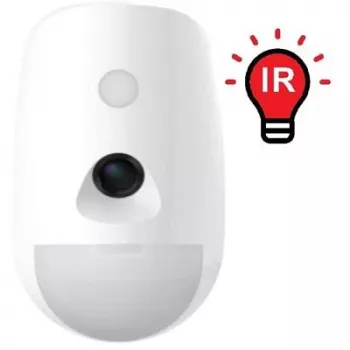 Senzor de mișcare PIR wireless Hikvision DS-PDPC12P-EG2-WE(B) Tri-X cu cameră