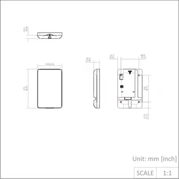 Tastatură LCD cablată (bus) Hikvision DS-PK501LTM-HWE pentru AX Hybrid PRO
