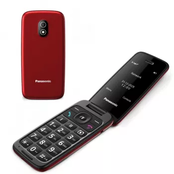 Telefon mobil cu clapetă PANASONIC KX-TU410EXR - roșu
