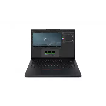 Stație de lucru mobilă Lenovo ThinkPad P14s G7 - 14.5 inch 3K IPS, Intel Core Ultra 9 386H, 64GB DDR5, 1TB NVMe, NVIDIA RTX PRO 1000 8GB, Windows 11 Pro, negru, 3 ani Premier Support + compensare CO2