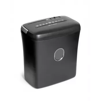 WALLNER Shredder XD1012 Distrugător de documente cu tăiere în cruce pentru CD, 6 coli, 10 L, negru