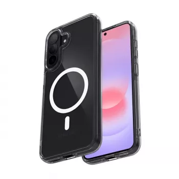 Husă magnetică Crong Hybrid Clear MagSafe pentru Samsung Galaxy A37 / A36 (transparentă)