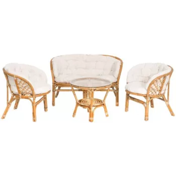 4Living Bahama Outdoor Lounge Set 4-Piece Light Grey