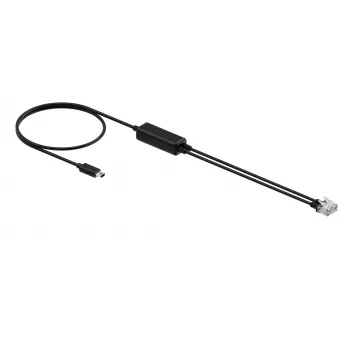 Cablu telefonic Yealink (1 bucată) - cablu splitter pentru căști RJ9 25 cm negru
