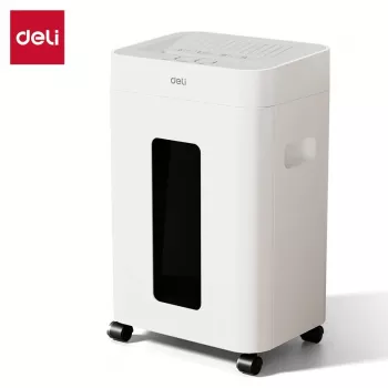 Deli ET058 Cross-Cut Paper Shredder, 6 Sheets, P-4, 10 L