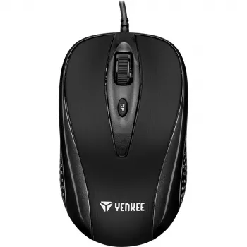 Mouse cu fir YENKEE YMS 1025 BK QUITO USB, optic, 1000 DPI, 4 butoane, negru