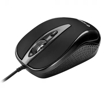 Mouse cu fir YENKEE YMS 1025 BK QUITO USB, optic, 1000 DPI, 4 butoane, negru