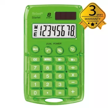 Calculator de buzunar Rebell Starlet G, 8 cifre, verde