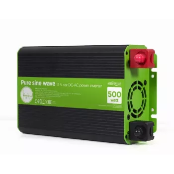 Invertor de tensiune Gembird 12V la 230V, sinus pur, 500W