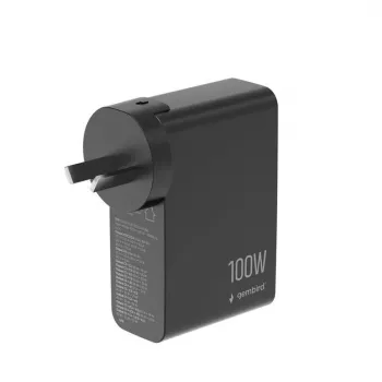 Încărcător rapid GEMBIRD GaN 4x USB 100W negru