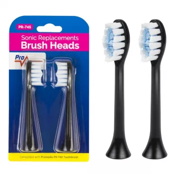 Set capete de periere de schimb PR-745 B Promedix – 2 capete moi pentru periuță de dinți sonică