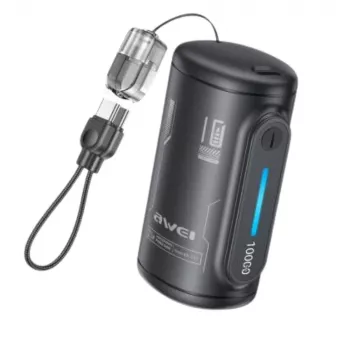 Power bank AWEI WP-117 10000mAh 22.5W 3C2xUSB-C negru