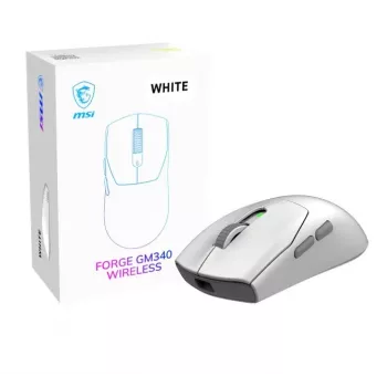 Mouse gaming fără fir MSI Forge GM340 alb