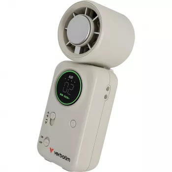 Ventilator de mână Verbatim Cool 'n' Go Ice Touch Pro alb/argintiu 32346