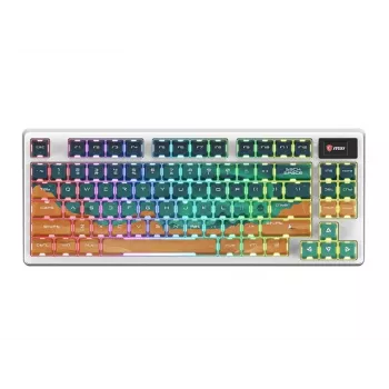 MSI Forge GK600 TKL Tastatură gaming mecanică wireless - Mars US ANSI, tri-mode, switch-uri Forge hot-swappable, RGB per tastă, keycaps PBT