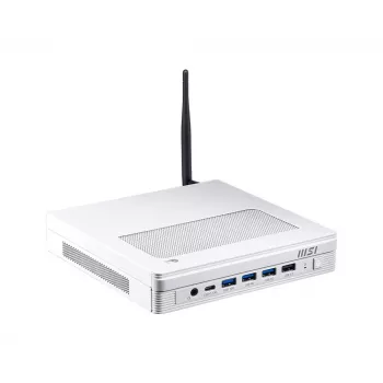 Mini PC MSI PRO DP10 A14MG-007BEU, Intel Pentium Gold G7400, fără RAM, fără HDD, fără sistem de operare, alb
