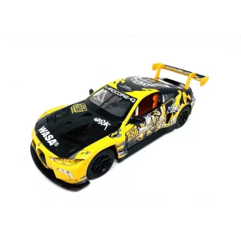 Machetă auto din metal PULIO 1:24 BMW M4 GT3 cu lumină și sunet, acțiune pull-back, portiere care se deschid