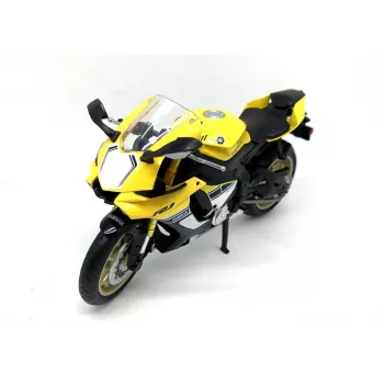 Machetă din metal PULIO Motocicletă MSZ 1/12 Yamaha YZF-R1 Galben