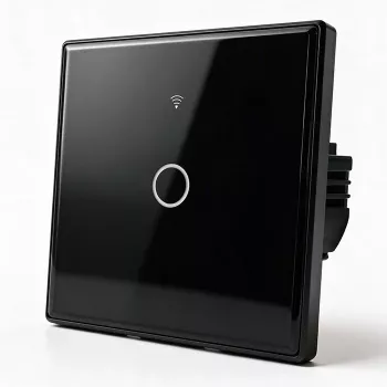 Întrerupător inteligent de lumină Qoltec Smart Touch 1 canal Wi-Fi cu timer Tuya alb