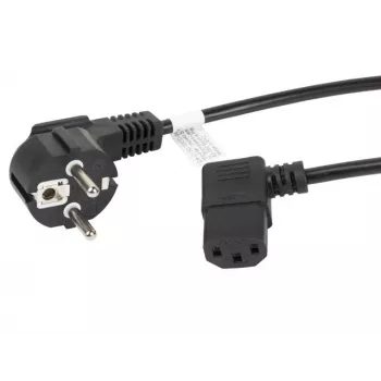 Cablu de alimentare LANBERG CA-C13C-12CC-0030-BK 3m Schuko cu colț la IEC C13, H05VV-F 3G1.0, VDE, negru
